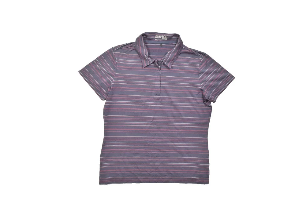 Nike Golf Nike FIT DRY Womens Medium Purple Striped Quarter Zip Polo Shirt M